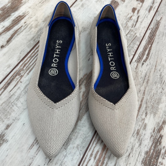 Rothy’s The Point Flax Birdseye Knit Flats - Size 8.5 - Picture 10 of 16